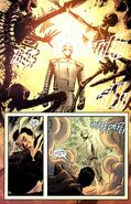 M-11 the Human Robot (Marvel Comics) fires his death ray vaporizing two attackers.