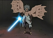 Sasuke Uchiha (Naruto) mutating his own body.