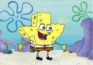 Deu to his extemely mallable body, Spongebob Squarepants (SpongeBob SquarePants) can freely change his shape.