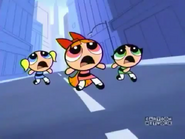 The girls before they avoid getting hit by Boomer's phlegm.