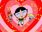 At the end of "Nuthin Special", Blossom and Bubbles are jealous of Buttercup curling her tongue.