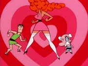 In "Criss Cross Crisis", the girls have swapped bodies with the Professor, Miss Bellum, and the Mayor.