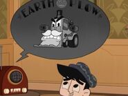 Young Professor Utonium watching Earth Plow in a flashback from the episode Find Your Bliss.