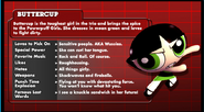 Buttercup's bio and how she appear in Cartoon Network: Punch Time Explosion