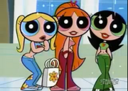 The Powerpuff Girls in a scenario as teenagers