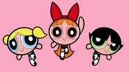 The usual pose (The Powerpuff Girls Movie and the remainder of the original series, starting with Not So Awesome Blossom and Power-Noia)