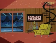 Living room green couch.png (1.38 MB) Living Room: Green couch with the spiral staircase.