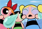 Bubbles crying her giant tears in What's the Big Idea?