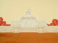 Townsville Hall in the episode "Monkey See, Doggie Do".