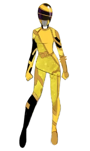 Żółty Solar Ranger (ona) - kostium