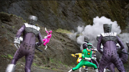 Turbo Rangers during the battle.