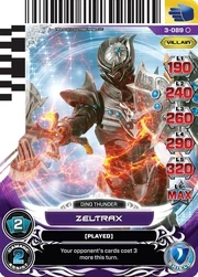 Power Rangers Action Card Game Zeltrax