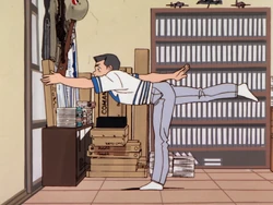 Miyoshi doing VulShark rollcall pose