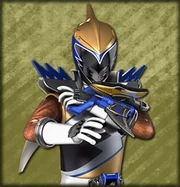 Kyoryu Gold as depicted in Super Sentai Battle: Dice-O.