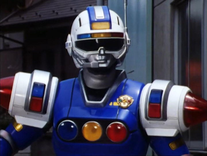 blue power ranger robot