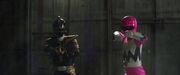 Black Dino ranger and Galacy Pink in PR-SFS