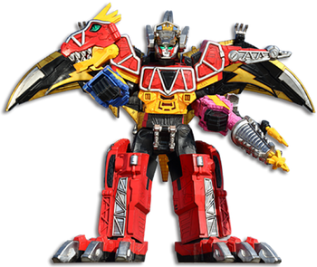 Dino Charge Megazord Tri-Stego-Ptera Formation