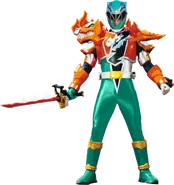 Dino Fury Green Blazing Battle Armor