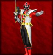 Super Shinken Red as depicted in Super Sentai Battle: Dice-O