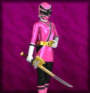 Shinken Pink as depicted in Super Sentai Battle: Dice-O.