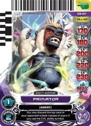 Power Rangers Action Card Game Primator