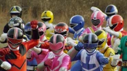 Seventh shot of the Super Sentai 199 in the Great Legend War prior to the charge.