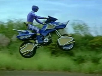 power rangers ride on motorbike