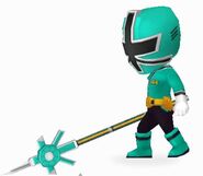 Green Samurai Ranger In Power Rangers Dash