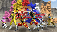 Shuriken Sentai Ninninger with AkaNinger Chozetsu & AoNinger Chozetsu