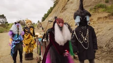 Izzy, the Rangers, and Fern disguised as 'Meat Chrome'.