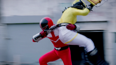 Wes fight against Megaforce Yellow Robo Ranger