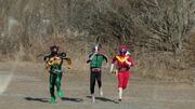 Akaranger, Kamen Rider Ichigo,and OOO