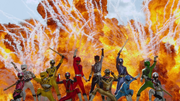 The Ninningers working together with the Zyuohgers