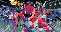 All the Rangers and Megazords attack Drakkon in the moon