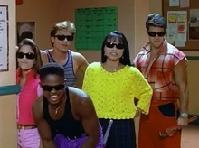 Twin Man and the Putties disguised as the Rangers in human form