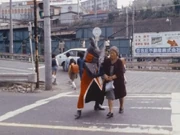 Shachira guides fourth graders to walk safely