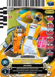 Yellow Overdrive Ranger Power Rangers Action Card Game