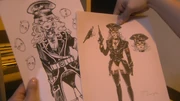 Takehiro Tsuzuki's sketches for the villain of .