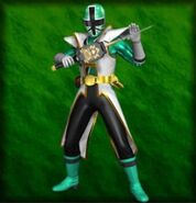 Super Shinken Green as depicted in Super Sentai Battle: Dice-O
