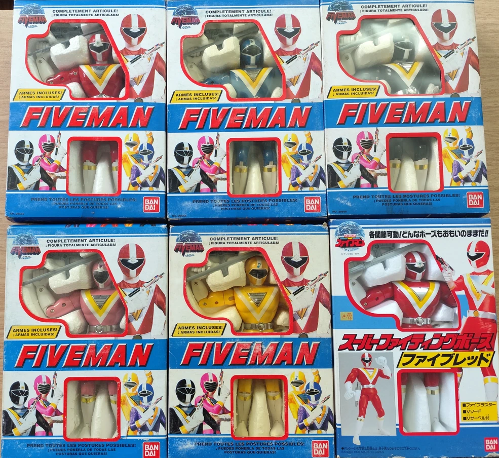 Power Rangers FIVEMAN MORPHIN CHIKYUU SENTAI BANDAI 1990
