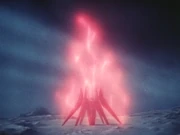 A red aura of Vulgyre flows to the connection to Meadow