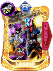 KyoryuViolet male & Kamen Rider Build Card in Super Sentai Legend Wars