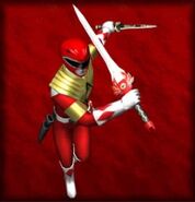 Armed TyrannoRanger as depicted in Super Sentai Battle: Dice-O