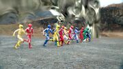 Dimensional wall - Abaranger, Hurricaneger, Boukenger, Magiranger, Dekaranger