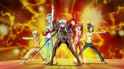 Go-Onger's rollcall pose