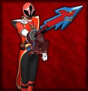 Hyper Shinken Red as depicted in Super Sentai Battle: Dice-O