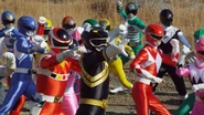 Eigth shot of the Super Sentai 199 in the Great Legend War prior to the charge.