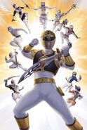 All White Rangers variant cover by Linda Lithén