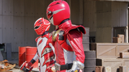 Red Buster Powered Custom and Super Geki Red