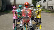 GokaiGalleon Buster with Gokai Silver in Blue's place